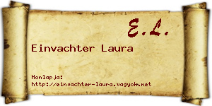 Einvachter Laura névjegykártya