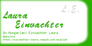 laura einvachter business card